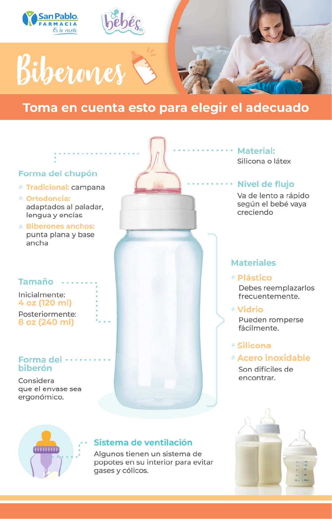Tetinas de biberón: cuántos tipos existen y cómo elegir la mejor para tu  bebé