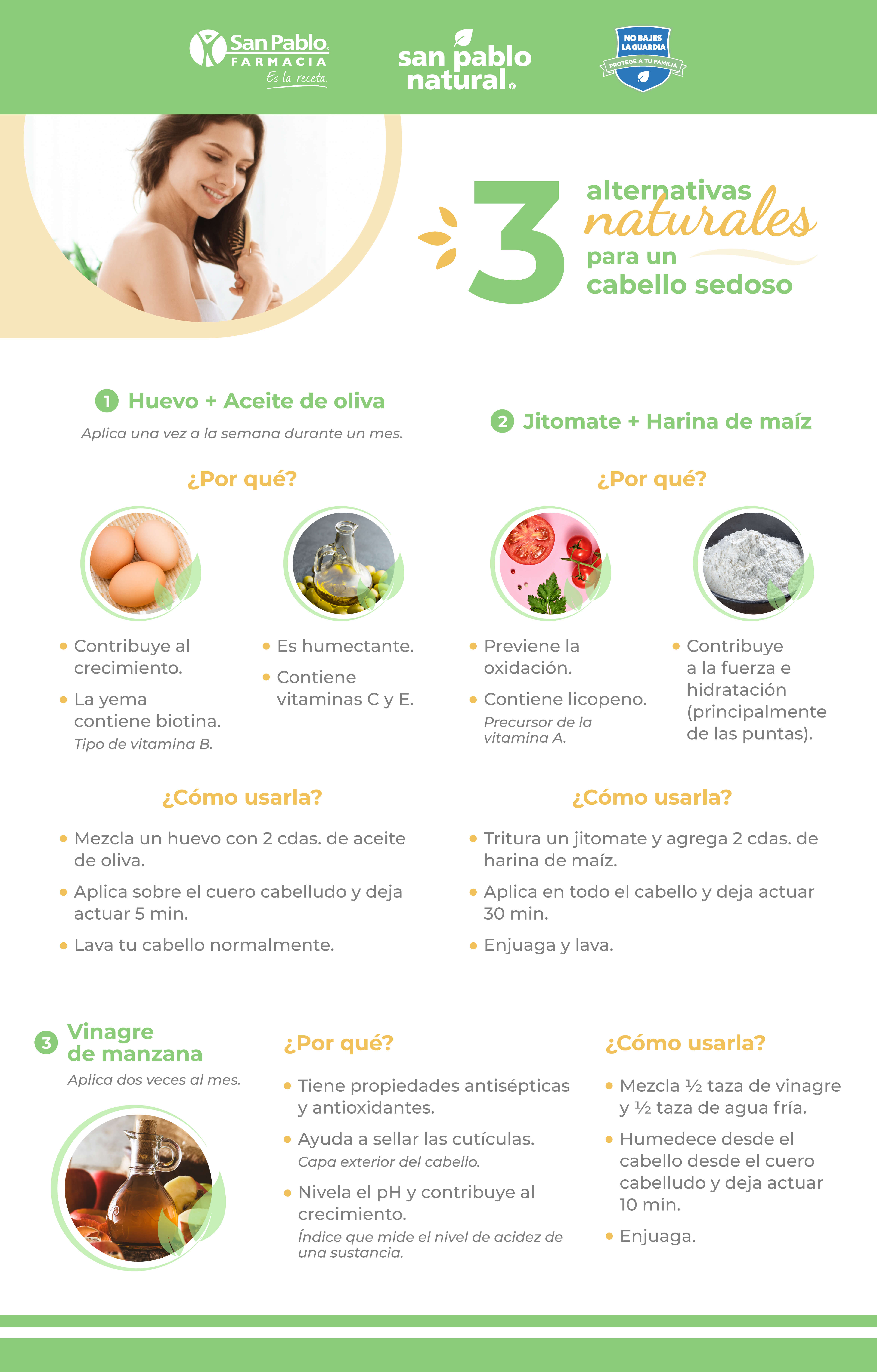 Cabello Suave Y Sedoso Remedios Caseros 3 opciones naturales para un cabello sedoso | San Pablo Farmacia